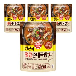 오뚜기 병천식 얼큰 순대국밥, 500g, 4개