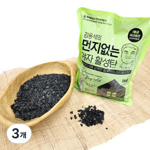 김용석생활연구소 야자활성탄 실내 탈취제 본품, 1kg, 3개