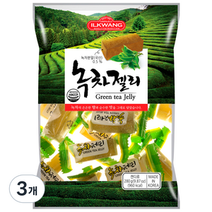 일광제과 녹차젤리, 280g, 3개