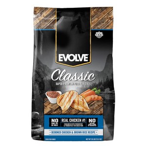 EVOLVE 전연령 클래식 강아지 치킨 앤 라이스 건식사료, 닭, 13.59kg, 1개