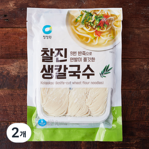 청정원 찰진 생칼국수, 450g, 2개