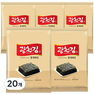 광천김 참 재래 전장김, 25g, 20개