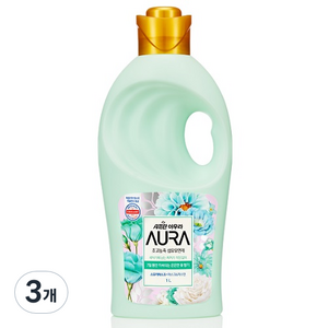 아우라 초고농축 섬유유연제 스모키머스, 1L, 3개
