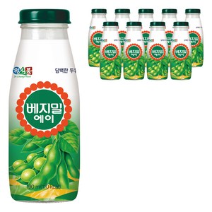 베지밀 에이 담백한 두유, 190ml, 10개