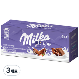 밀카 알프스 밀크 100g + 스트로베리 요거트 100g + 오레오 100g + 버블리 100g 초콜릿 세트, 400g, 3세트