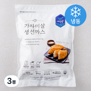 어장금 가자미살 생선까스 (냉동), 500g, 3봉