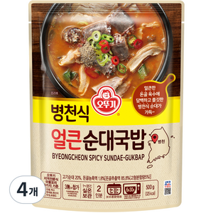 오뚜기 병천식 얼큰 순대국밥, 4개, 500g