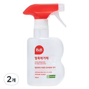 비앤비 유아용 저자극 얼룩제거제, 300ml, 2개