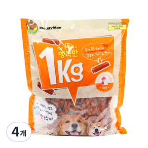 도기맨 1키로 져키 치킨, 닭고기맛, 1kg, 4개