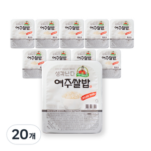 롯데 대왕님표 생각난다 여주쌀밥 부드러운 현미밥, 210g, 20개