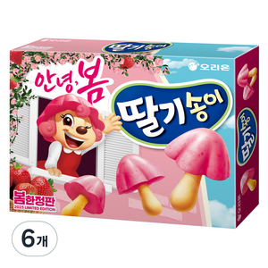 오리온 딸기송이 과자, 6개, 50g