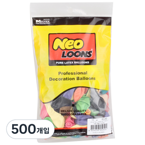 네오룬즈 13cm 라운드풍선, 파스텔  혼합, 500개입