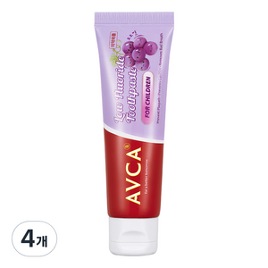 아브카 어린이 치약 포도향, 60ml, 4개