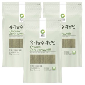 청정원 유기농 수라 당면, 1kg, 3개