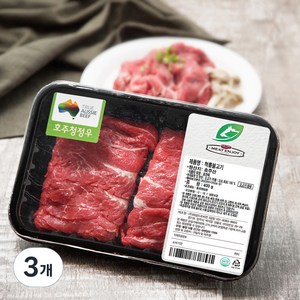 미트엔조이 호주산 소고기 척롤 불고기용 (냉장), 400g, 3개