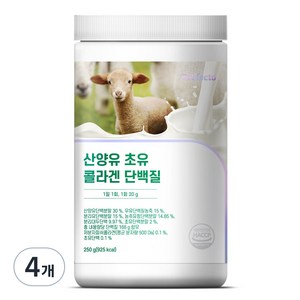 퍼펙토 산양유 초유 콜라겐 단백질, 250g, 4개