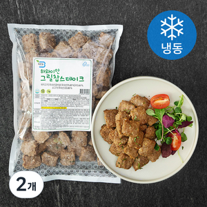 바른웰 하와이안 그릴찹스테이크 (냉동), 1kg, 2개