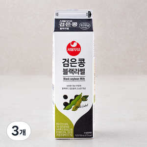 서울우유 검은콩 블랙라벨, 900ml, 3개