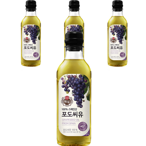 백설 포도씨유, 500ml, 4개