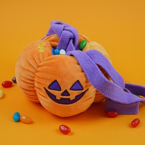 스튜디오올리 할로윈 스트래스너플 강아지 노즈워크 장난감 잭 오 랜턴 호박 15 x 11 cm, 혼합 색상, 1개