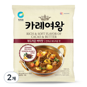 카레여왕 부드러운 버터맛, 108g, 2개