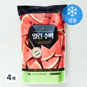 우양 얼린 수박 (냉동), 1kg, 4개