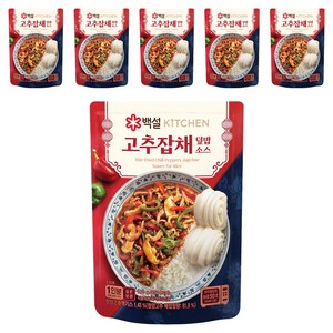 백설 고추잡채 덮밥 소스, 6개, 140g