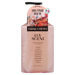 럽센트 바디 스크럽 워시 플라워마켓 화이트튤립향, 500ml, 1개