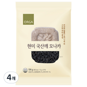 올가홀푸드 현미 국산깨 모나카, 104g, 4개