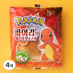 삼립 파이리의 화르륵 핫소스팡, 90g, 4개