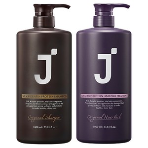 제이숲 실크 케라틴 단백질 샴푸 1000ml + 헤어팩 트리트먼트 1000ml, 1개
