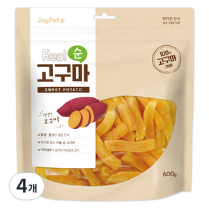 조이펫 강아지 리얼 순 건조간식, 고구마, 600g, 4개