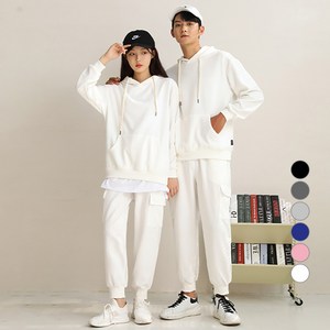 턴키 빅사이즈 오버핏 후드티 + 카고 조거 바지 상하의 세트 FW-3280