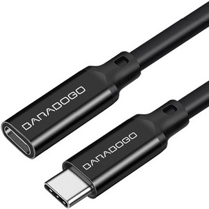 바라보고 USB3.2 C타입 GEN2 4k 연장케이블 10Gbps, 50cm, 1개, 블랙