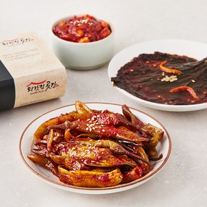 외갓집곳간 매일반찬 걱정 뚝 깻잎무침 200g + 고추무침 200g + 오징어젓 200g, 1세트