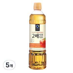 청정원 2배 사과식초, 900ml, 5개