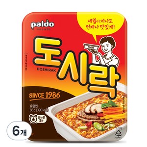 팔도도시락 컵라면 86g, 6개