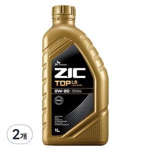 지크 탑 엔진오일, 2개, 0w20, 1L