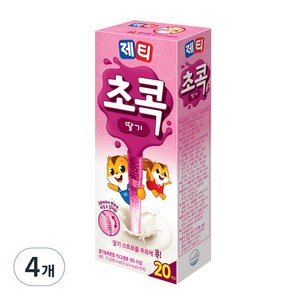 제티 초콕 딸기맛, 3.6g, 20개입, 4개