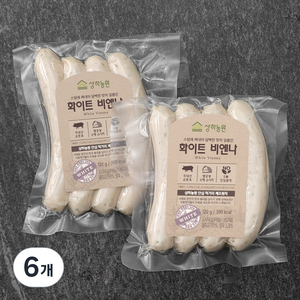 상하농원 화이트비엔나, 120g, 6개