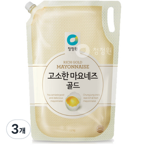 청정원 고소한 마요네즈 스파우트, 3.2kg, 3개