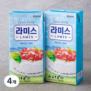 서강 라미스 휘핑크림, 1L, 4개