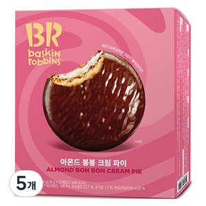 배스킨라빈스 아몬드 봉봉 크림 파이, 336g, 5개