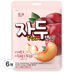 자두 캔디, 130g, 6개