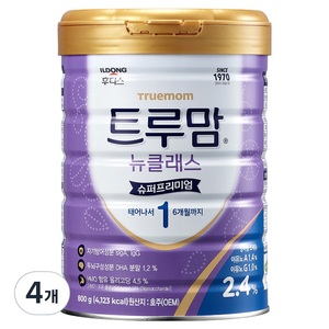 일동후디스 트루맘 뉴클래스 슈퍼프리미엄 분유 1단계 0~6개월, 800g, 4개