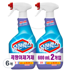 유한락스 곰팡이제거제, 600ml, 6개