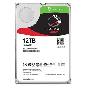 씨게이트 서버용 아이언울프 3.5 HDD, ST12000VN0008, 12TB