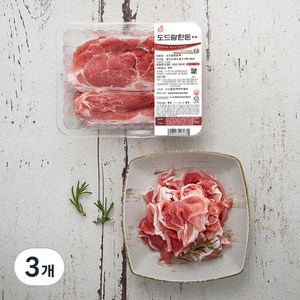 도드람한돈 앞다리 불고기용 1등급 (냉장), 800g, 3개