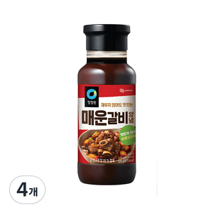 청정원 매운갈비 양념, 500g, 4개