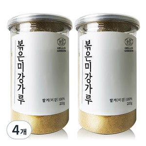 헬로우그린 국내산 볶은 미강 가루, 4개, 200g